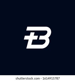 Creative modern Minimalist letter BT logo design vector
