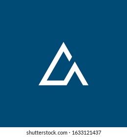 Creative modern Minimalist Letter CA logo icon design template elements