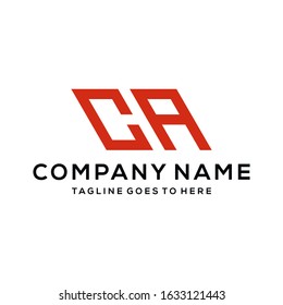 Creative modern Minimalist Letter CA logo icon design template elements
