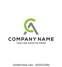 Creative modern Minimalist Letter CA logo icon design template elements