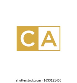 Creative modern Minimalist Letter CA logo icon design template elements