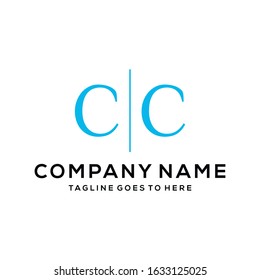 Creative modern Minimalist Letter CC logo icon design template elements
