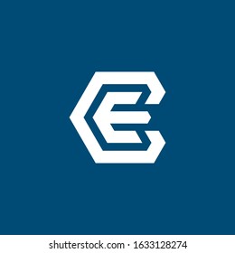 Creative modern Minimalist Letter CE logo icon design template elements