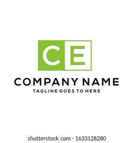 Creative modern Minimalist Letter CE logo icon design template elements