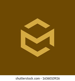 Creative modern Minimalist Letter CM logo icon design template elements