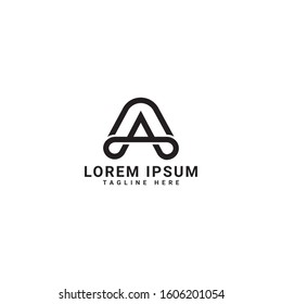 Creative and modern minimalist letter A logo design template for use all business purpose