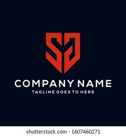 Creative modern Minimalist letter AS logo design vector