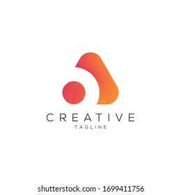 Creative and modern minimalist letter A logo design template for use all business