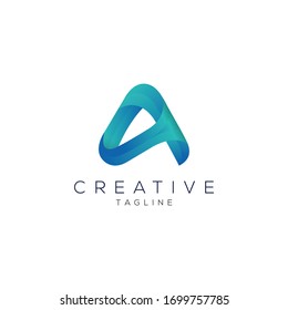 Creative and modern minimalist A letter logo design template for use any kinds of business