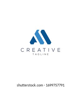 Plantilla de diseño de logotipo de carta creativa y moderna minimalista para cualquier tipo de negocio