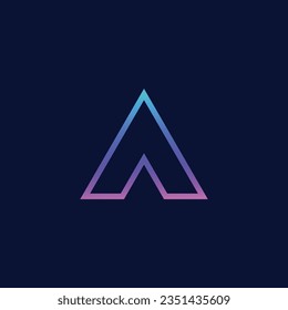 Creative and modern minimalist A letter logo design template for use any kinds of business