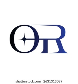 OR creative modern minimalist logo featuring initials with smart use of negative space. Ideal for businesses seeking sleek, professional branding with a timeless and innovative look.