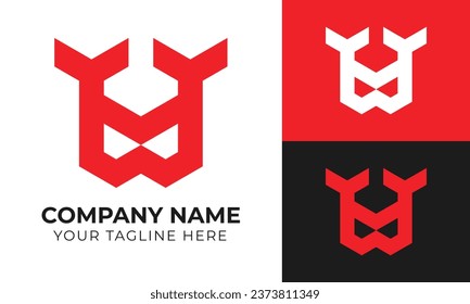Plantilla de diseño de logotipo de negocios abstracto de monograma minimalista creativo