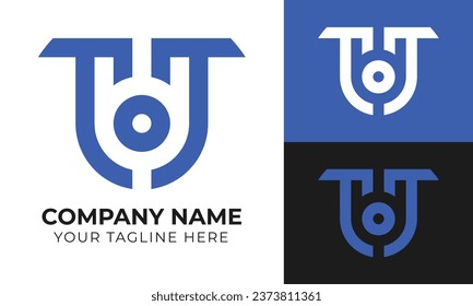 Creative modern minimalist monogram abstract business logo design template