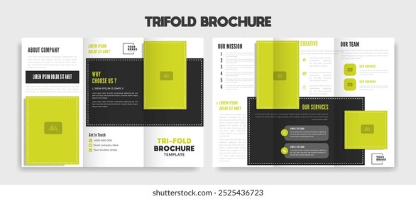 Creative modern minimalist trifold brochure template design vector	