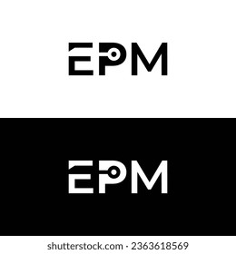 Creative Modern Monogram Letter EP Logo. Black Logo on White Background. Usable for Business Logos. Flat Vector Logo Design Template Element
