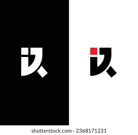 Creative Modern Monogram Letter IR Logo. Schwarz-Weiß-Logo. Für Firmenlogos geeignet. Flaches Vectorlogo-Design-Vorlagenelement
