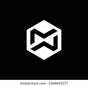Creative Modern Monogram Letter MW Logo. Black and White Logo. Usable for Business Logos. Flat Vector Logo Design Template Element
