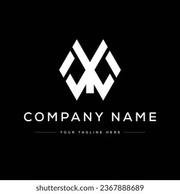 Creative Modern Monogram Letter MYW Logo. Schwarz-Weiß-Logo. Für Firmenlogos geeignet. Flaches Vectorlogo-Design-Vorlagenelement