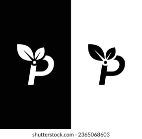 Creative Modern Monogram Letter PI Logo. Schwarz-Weiß-Logo. Für Firmenlogos geeignet. Flaches Vectorlogo-Design-Vorlagenelement