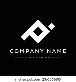 Logotipo Creative Modern Monograma Carta PI. Logo en blanco y negro. Usable para logotipos de empresas. Elemento de plantilla de diseño de logotipo de vectores planos