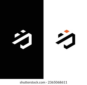 Logotipo Creative Modern Monograma Carta PI. Logo en blanco y negro. Usable para logotipos de empresas. Elemento de plantilla de diseño de logotipo de vectores planos