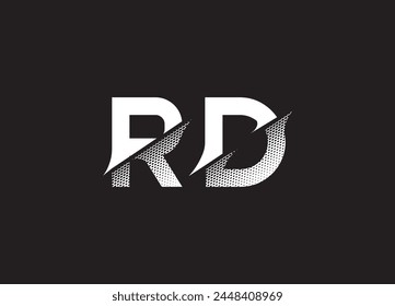 Creative Modern Monogram Letter RD Logo.