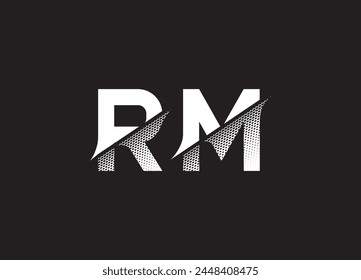 Creative Modern Monogram Letter RM Logo.