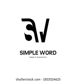 Creative Modern Monogram Logo Letter S W. Vector Simple Luxury Initial Design