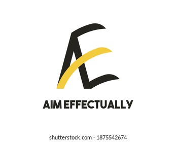 Creative Modern Monogram Logo Letter A E. Vector Simple Luxury Initial Design