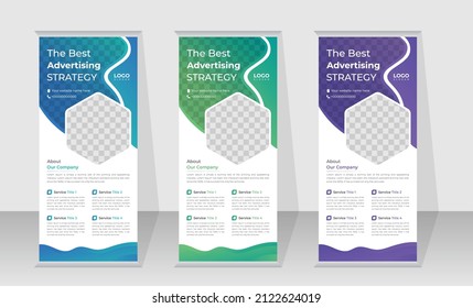 Banner creativo y moderno multicolor para el desarrollo de empresas, pancarta, pancarta x y plantilla de diseño estándar para empresas y agencias corporativas.