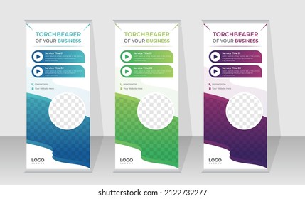 Banner creativo y moderno multicolor para el desarrollo de empresas, titular de banner o plantilla de diseño estándar para agencias empresariales y corporativas.
