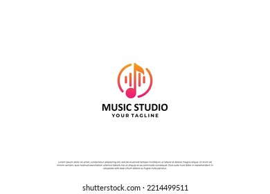 Creative and modern music logo, icon, symbol.