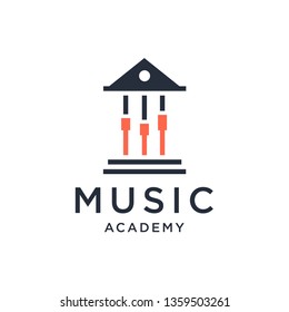 Creative modern music studio record logo design. Vector Template Music Business Icon