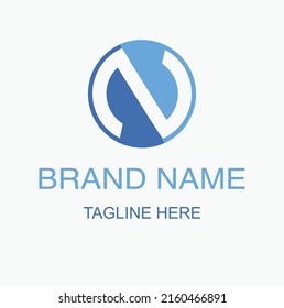 Creative modern n letter logo design