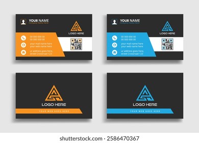 creative modern name card and business card in different color