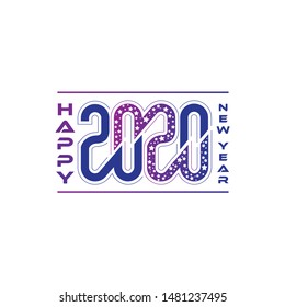 Creative & Modern new year 2020 Customized text logo or t shirt design template for company or business , industry purpose ready to use