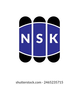Creative  modern nsk letter logo design. Vector design.