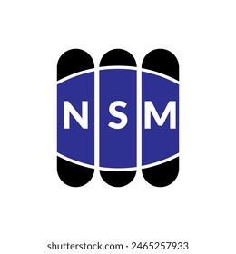 Creative  modern nsm letter logo design. Vector design.