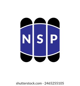 Kreatives modernes NSP-Buchstaben-Logo-Design. Vektorgrafik-Design.