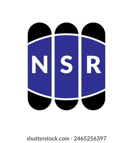 Creative  modern nsr letter logo design. Vector design.