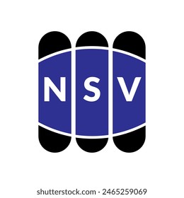 Creative  modern nsv letter logo design. Vector design.