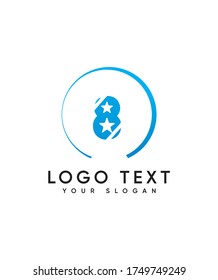 Plantilla de logotipo creativo moderno tipo 8, logotipo vectorial para identidad empresarial y de empresa 