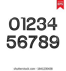 Creative modern number vector. Number design concept. Eps10 vector illustration.