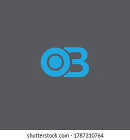 Creative Modern Ob Letter Logo Design Stock Vector (Royalty Free ...