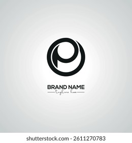 Creative Modern OP PO Lettermark Logo Design for Corporate Branding.
