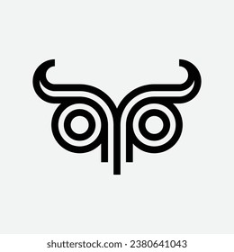 concepto de diseño creativo del logotipo de owl eye