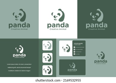 Creative Modern Panda logo design template