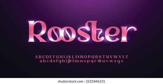 Creative modern Pink shiny alphabet fonts. Typography colorful bold with color dot regular. vector illustrator