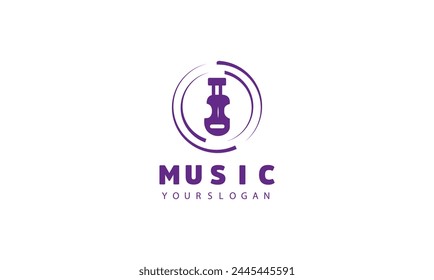 Plantilla de diseño de logotipo de audio,.